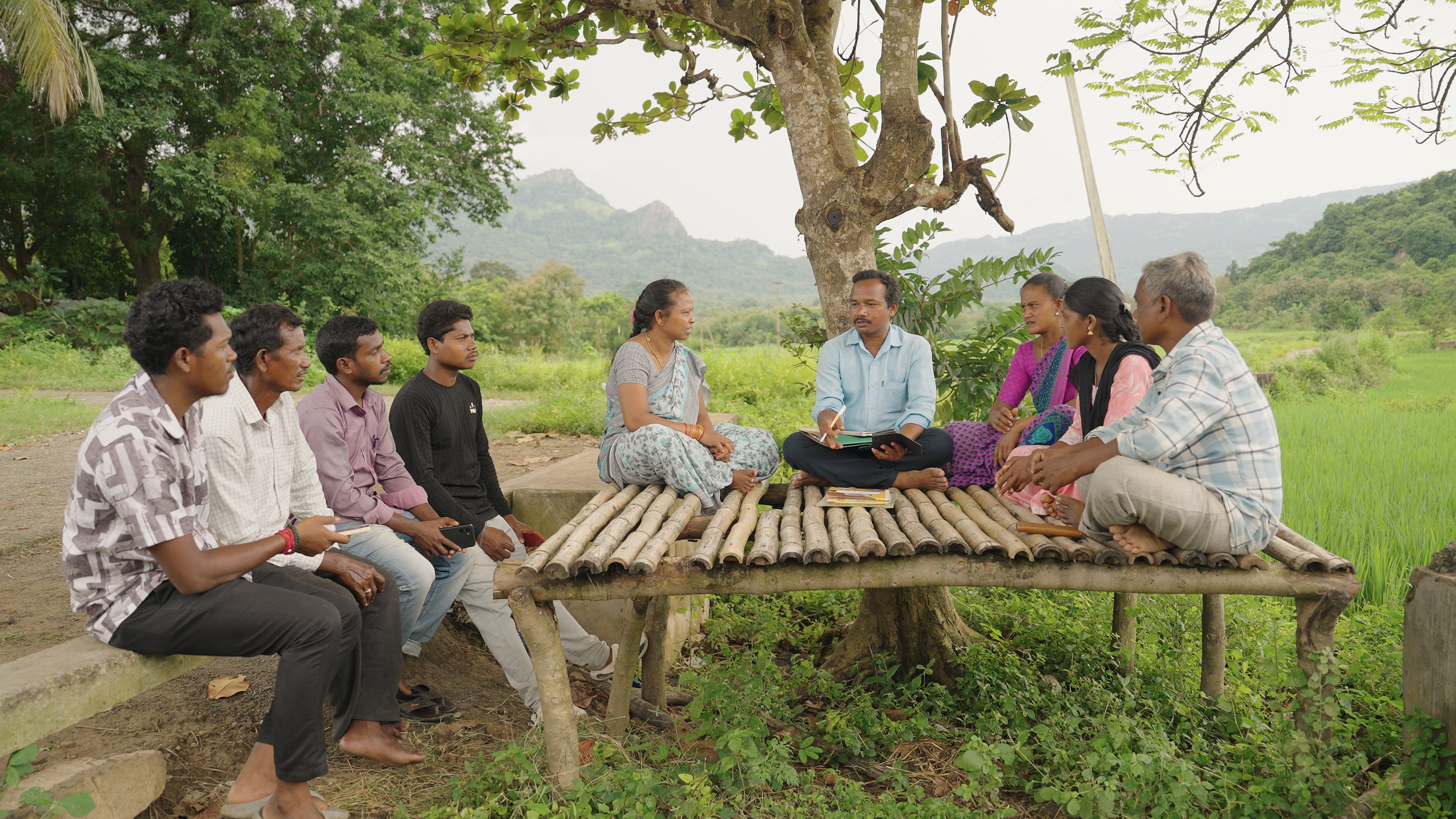 Women farmers using digital tools