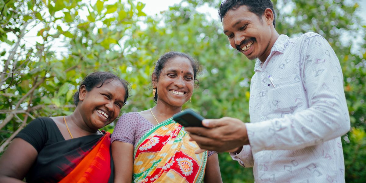  Farmers collaborating in the field